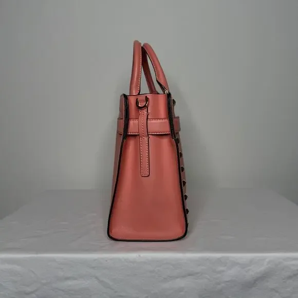 Michael Kors Coral Rayne Studded Saffiano Leather Satchel